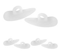 SEBS Lot de 6 paires de séparateurs d'orteils correcteurs d'orteils en marteau pour homme et femme Blanc à trou unique en gel pour l'avant-pied, redresseur d'oignon, coussins pour pression quotidienne