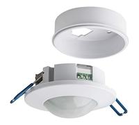 SEBSON 2X Détecteur de Mouvement Intérieur, Montage Encastré et en Saillie au Plafond, programmable, Capteur Infrarouge, 8m / 360°, LED adapté, Max. 1200W/ 600W