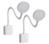 SEBSON® 2x Lampe de Lecture Murale LED Blanc, Veilleuse Prise Dimmable, Liseuse Lampe Flexible, 4W Blanc Neutre 4000K, Applique Murale - Lampe de Nuit