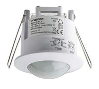 SEBSON 4X Détecteur de Mouvement Interieur, Encastré, Montage au Plafond, programmable, Capteur Infrarouge, Portée 6m/ 360°, LED adapté, Max. 1200W/ 300W