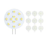 SEBSON Ampoule LED G4 Ronde 3W 200lm Blanc Chaud 2900K 12V - Lot de 10 | Ampoule LED remplaçant une Ampoule Halogène de 20W, Ampoule GU4 Non Dimmable, 130° Larges Faisceaux