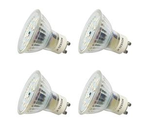 SEBSON Ampoule LED GU10 5W équivalent 30W Dimmable - Lot de 4-350lm Blanc Chaud 3000K - 110° Larges Faisceaux - Ampoule LED Spot 230V