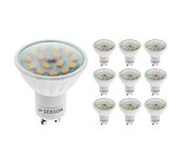 SEBSON Ampoule LED GU10 5W équivalent 35W - Lot de 10-380lm Blanc Chaud 3000K Non Dimmable - 110° Larges Faisceaux - Ampoule LED Spot 230V