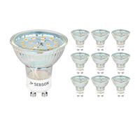 SEBSON Ampoule LED GU10 5W équivalent 35W - Lot de 10-420lm Blanc Chaud 3000K Non Dimmable - 110° Larges Faisceaux - Ampoule LED Spot 230V