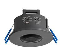 SEBSON Détecteur de Mouvement Intérieur - Montage Plafond Encastré, Programmable, LED adapté, 3 Fils - Capteur Infrarouge Portée 8m/ 360°, Ø75x42mm