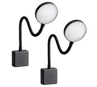 SEBSON Lampe de Lecture Murale LED 4W 290lm Blanc Neutre 4000K | Veilleuse Prise Dimmable, Liseuse Lampe Flexible, Applique Murale, Lampe de Nuit - Lot de 2