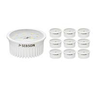 SEBSON Module LED 5W Ultra Plat ø50x26mm - Lot de 10-400lm Blanc Chaud 3000K Non Dimmable - Remplace Lampe GU10 MR16 - Ampoule pour Spots Encastrables 230V