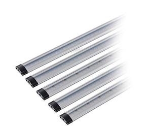 SEBSON Réglette LED Cuisine 30cm Dimmable avec Prise et Fonction Tactile - Set da 5 - Lampe de Placard 17W 1250lm Blanc Chaud - Éclairage sous Meuble pour Cuisine