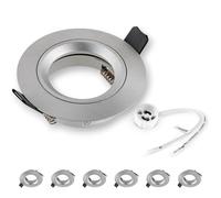 SEBSON Spot Encastrable avec Douille GU10 | Spot Plafond Trou de Montage ø65mm (min, 60mm, max, 70mm), Plafonnier Encastré Ø80x24mm, Lot de 6