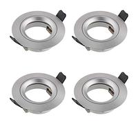 SEBSON Spot Encastrable avec Douille GU10 - Spot Plafond Trou de Montage ø65mm (min. 60mm, max. 70mm) - Plafonnier Encastré Ø80x24mm - Lot de 4