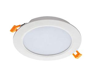 SEBSON® Spot LED Encastrable blanc extra plat 12W, 870lm, 230V, Blanc Chaud 3000K, Plafonnier Encastré avec Driver intégré, Panneau LED Ø168x24mm