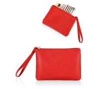 SeBUCUOO Petite trousse de maquillage pour sac à main, mini pochette de rangement pour produits cosmétiques de voyage, petite pochette de 11,4 x 16,5 cm, approuvée par le stade, jolie pochette à rouge