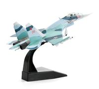SEBUNAS 1/100 Échelle Sukhoi Su-27 Flanker Supermaneuverable Fighter Jet Modèle Soviet Air Forces Fiable Fighter Militaire Métal Diecast Modèle Kit pour Collection Adulte ou Cadeau