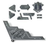 SEBUNAS 1/200 Échelle Quick Build B-2 Spirit Avion Militaire Jouet Modèle USAF Stealth Stratégique Bombardier Lourd Kit de Construction en Plastique Modèle d'Avion pour Cadeau et Collection(26 Pièces)