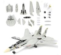 SEBUNAS 1:72 Échelle F-14 Tomcat Avion de chasse Kit de construction rapide en plastique Militaire F14 Jouet Avion Assemblage Modèle d'avion avec support Cadeau pour enfants (36 pièces)