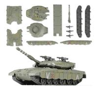 SEBUNAS 1/72 Échelle Merkava Char Militaire Modèle à Construction Rapide Véhicule Blindé des États d'Israël Merkava Char de Combat Principal Modèle de Construction pour Adultes et Enfants (13PCS)