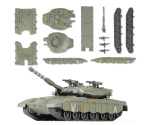 SEBUNAS 1/72 Échelle Merkava Char Militaire Modèle à Construction Rapide Véhicule Blindé des États d'Israël Merkava Char de Combat Principal Modèle de Construction pour Adultes et Enfants (13PCS)