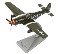 SEBUNAS Échelle 1/72 North American Aviation P-51 Mustang Oldcrow Fighter Model WWII US Fighter Military Metal Diecast Aircraft Model Kit for Adult Collection or Gift
