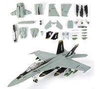 SEBUNAS Kit de modèle d'avion de chasse F-18 Jolly Rogers à l'échelle 1:72 à assembler rapidement, jouet en plastique F18 avec support, cadeau pour enfants, cadeau de Noël (36 pièces)