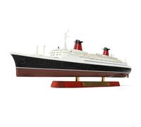 SEBUNAS Maquette 1/1250 SS France, Bateau de croisière Classique en Alliage métallique moulé sous Pression, légendaire paquebot français, avec Socle en Bois, à Collectionner ou à Offrir.