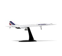 SEBUNAS Modèle d'avion Concorde à l'échelle 1/200 - Avion de ligne supersonique miniature Air France - Kit de modèle d'avion en métal moulé sous pression pour adultes amateurs d'aviation - Collection