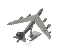 SEBUNAS Modèle d'avion Stratofortress B-52 à l'échelle 1/200 de l'USAF Red Devils - Bombardier miniature en métal moulé sous pression - Avec support pour adultes - Collection cadeau