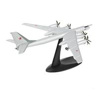 SEBUNAS Modèle d'avion Tupolev Tu-95 à l'échelle 1/200 - Modèle d'avion de bombardier stratégique Tu-95 - Bombardier de l'armée de l'air soviétique - En métal moulé sous pression - Pour adulte