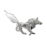 SEBUNAS Puzzle mécanique en métal 3D loup de Sibérie - Kit de modélisme mécanique fin - Jouet pour adultes et adolescents - Améliore la capacité manuelle - Décorations créatives