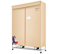 Secadora de Ropa Portatil, Secadora de Ropa Eléctrica, Tendedero de Ropa de Acero Inoxidable de 2 Niveles, 2000W Portátil, Grande, Protección Contra Sobrecalentamiento, Cojinete de Carga de 20Kg