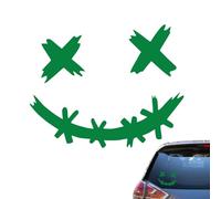 Sécales De Visage Heureuses - Sourire Autocollant Pour Le Casque De Vélo De Voiture, Adhésif Étanche | Sourie Vibrante Autocollants Pour Visage Décoratifs Pour Vélo Électrique Moto