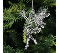 SECALIFE Lot de 12 décorations de Noël à suspendre en forme de stalactites en acrylique - Décorations de Noël à suspendre pour sapin de Noël - Anges en acrylique