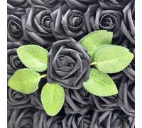 SECALIFE Lot de 25 roses artificielles en mousse au toucher réaliste avec tige pour bouquets de mariage, centres de table, arrangements de fête, décoration d'intérieur