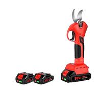 Sécateur, 1500W sécateur électrique sans brosse cisaillement 40mm 4 vitesses bonsaï élagage Branches Cutter outil d'aménagement paysager for batterie 18v, Coupe de précision(2 Battery Plug)