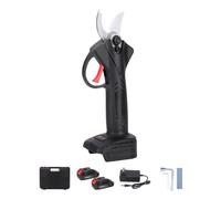 Sécateur à batterie, Élagueur électrique, Coupe-branches 25 mm | Outil de taille sans balais avec lame carbone, 2 ouvertures, autonomie 4 h et poignée souple(2 Batteries Kit)