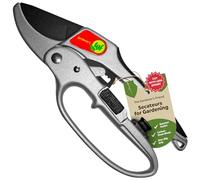 Sécateur à cliquet - Pour les mains affaiblies mais robuste et adapté pour tout travail de taille - Cadeau idéal pour les jardiniers
