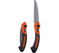 BLACK+DECKER Scie d'Élagage Pliable 22,5 x 6 x 3,5 CM Tête de Coupe en Acier Dentelé Orange/Noir