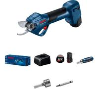 Sécateur - Bosch Pro - Élagueur - Sans fil - 12 V Lithium Ion - Couleur Noir, Bleu