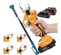 Sécateur D’élagage électrique Ciseau De Jardin Léger,sécateur Professionnel sans Fil 2/3 Alimenté par Batterie,sécateur De Jardinage Télescopique à Long Manche, 3 Battery, 1 Blade