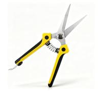 Sécateur de Jardin Antidérapant - Ciseaux à Lames Longues en Acier Inoxydable pour Taille des Fleurs, Rosiers, Rotin, Récolte des Fruits Outil de Jardinage Ergonomique à Manche Bi-Matière,Jaune
