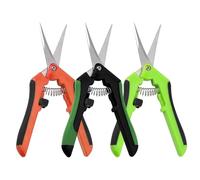 Secateur de Jardin, Ciseaux Tenailles Courbés à Lame Droite Sécateurs Précision Jardinage pour Bonsaï et Élagage Poignées à Ressort Idéal pour Fleurs Branches (3 Pièces)