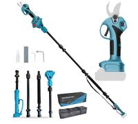 Sécateur électrique 2 en 1 - 30 mm - Compatible avec batteries Makita - Coupe-branches sans fil - Portée maximale jusqu'à 4,5 m - Sans batterie