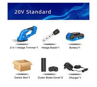 Sécateur électrique 2 en 1 taille-haie électrique sans fil 3.6V USB tondeuse à gazon Rechargeable désherbage cisaillement outils de jardin par(PTET1049E)