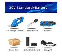 Sécateur électrique 2 en 1 taille-haie électrique sans fil 3.6V USB tondeuse à gazon Rechargeable désherbage cisaillement outils de jardin par(PTET1049E 19E20)