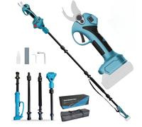 Sécateur électrique 30 mm, 2 en 1, télescopique, compatible avec batteries Makita, sécateur sans fil, portée maximale jusqu'à 4,5 m, sans fil (sans batterie)