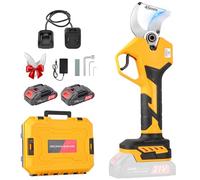 Sécateur électrique 45 mm : sécateur électrique sans fil avec 2 batteries de 2000 mAh, coupe-bordure avec affichage numérique pour le jardinage, les arbustes, les vignes, les oliviers et l'agriculture