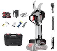 Sécateur Électrique 48 Mm De Diamètre De Coupe, Sécateur Sans Fil Avec 2 Batteries Rechargeables Et Tige D'extension Télescopique, Sécateur Pour Jardinage, Vignes, Arbres Fruitiers,UN,Pleasant63