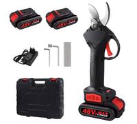 SÉCateur ÉLectrique, 48VF Rechargeable Sécateur électrique sans Fil Professionnel, Double Batterie avec boîte de Rangement Prise EU