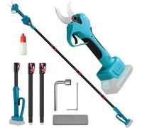 Sécateur électrique avec Perche télescopique 2.2 m, Secateur Electrique sans Fil 40mm Compatible avec Makita Batteries, Sécateur électrique Professionnel, sécateur de Jardin pour Hedge (on Batteries)