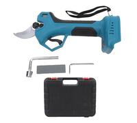 Sécateur électrique bleu, 30 mm, robuste, affichage numérique, rechargeable, sans fil, pour tâches de jardinage, avec lames SK5, verrouillage de sécurité, moteur sans balais