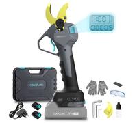 Cecotec Sécateur Électrique TitanCut 3000. 2 batteries 21V, moteur sans balais, branches jusqu’à 30 mm, lames avec revêtement en titane, contrôle digital, inclut mallette et accessoires